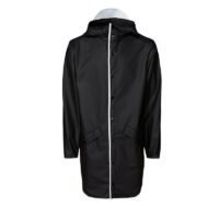 RAINS Regenjas Unisex Longer Jacket Black Reflective