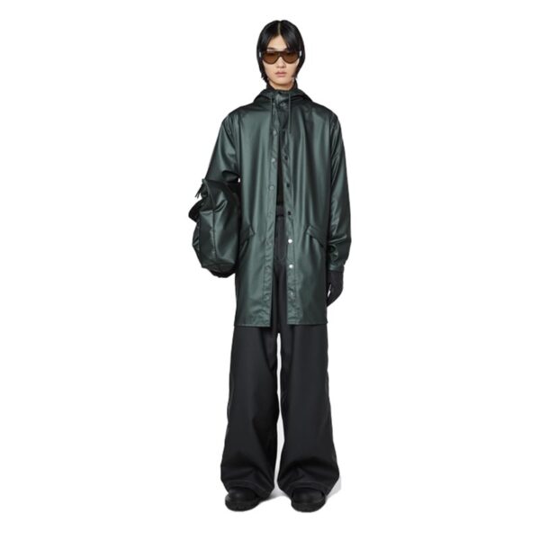 RAINS Regenjas Unisex Long Jacket Silver Pine