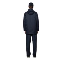 RAINS Gevoerde Regenjas Unisex Padded Nylon Coat Navy