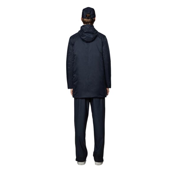 RAINS Gevoerde Regenjas Unisex Padded Nylon Coat Navy