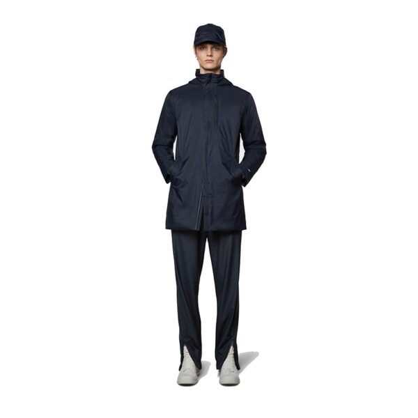 RAINS Gevoerde Regenjas Unisex Padded Nylon Coat Navy