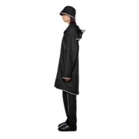 RAINS Regenjas Unisex Longer Jacket Black Reflective