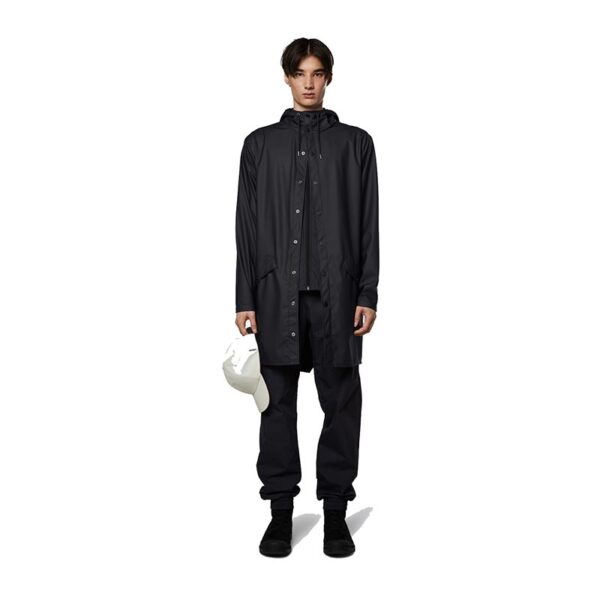 RAINS Long Jacket Black