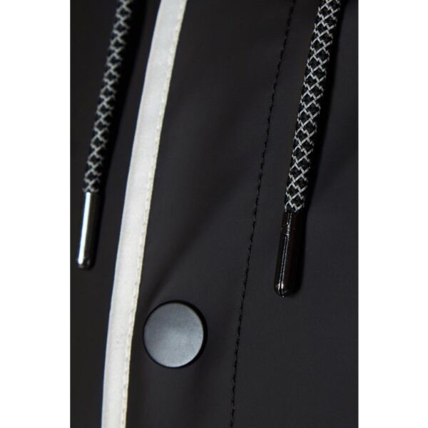 RAINS Regenjas Unisex Longer Jacket Black Reflective