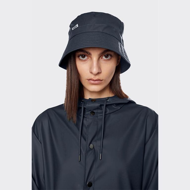 RAINS Bucket Hat Navy 🧥 Regenjas.nl