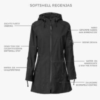 Ilse Jacobsen Regenjas Dames RAIN37L Dark Indigo