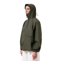 MAIUM Regenjas Unisex Anorak Army Green