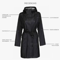 Ilse Jacobsen Regenjas Dames RAIN71 Black