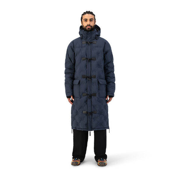 MAIUM Gevoerde Regenjas Unisex Padded Duffle Navy Blue