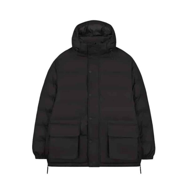 MAIUM Gevoerde Regenjas Unisex Short Puffer Black