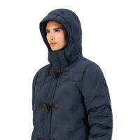 MAIUM Gevoerde Regenjas Unisex Padded Duffle Navy Blue