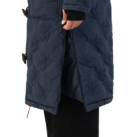 MAIUM Gevoerde Regenjas Unisex Padded Duffle Navy Blue