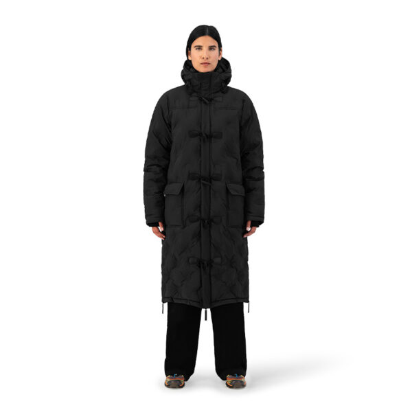 MAIUM Gevoerde Regenjas Unisex Padded Duffle Black