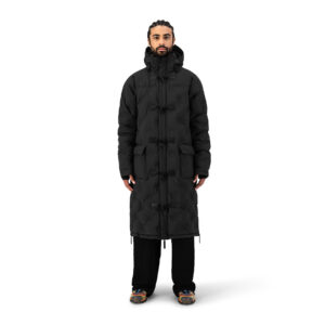 MAIUM Gevoerde Regenjas Unisex Padded Duffle Black