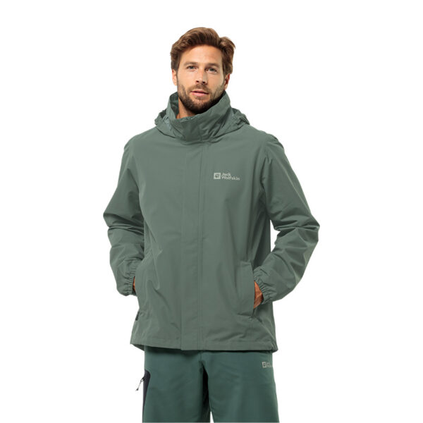 Jack Wolfskin Regenjas Heren Stormy Point 2L Hedge Green