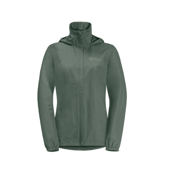 Jack Wolfskin Regenjas Dames Stormy Point 2L Hedge Green