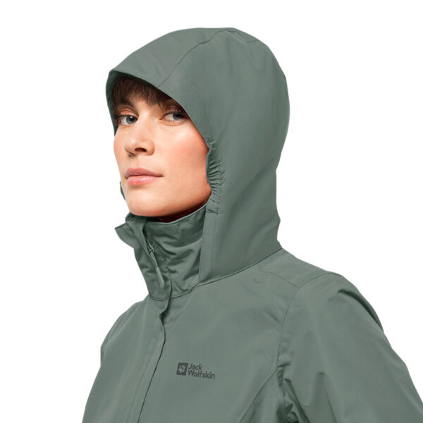 Jack Wolfskin Regenjas Dames Stormy Point 2L Hedge Green