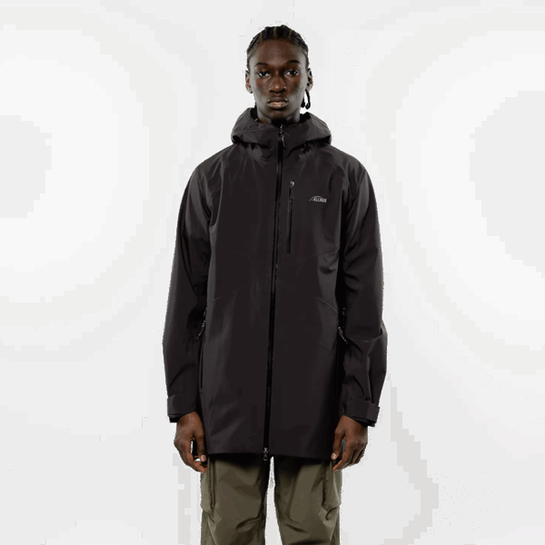 Elliker Ayre Long 3L Waterproof Shell Jacket Black Long