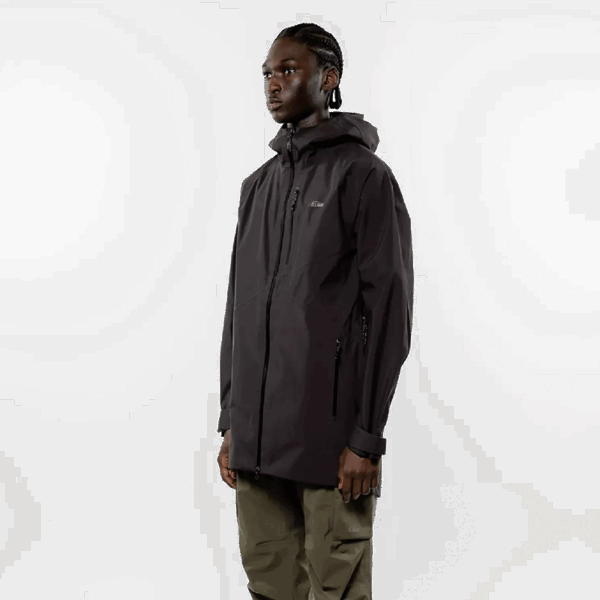 Elliker Ayre Long 3L Waterproof Shell Jacket Black Long
