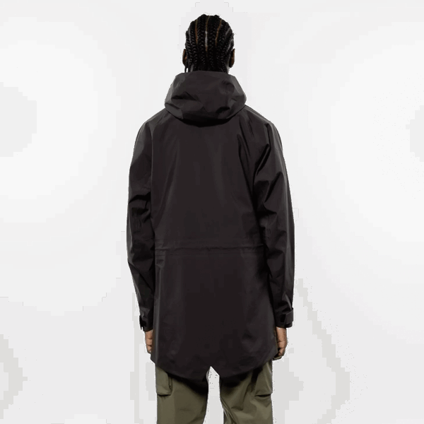 Elliker Ayre Long 3L Waterproof Shell Jacket Black Long